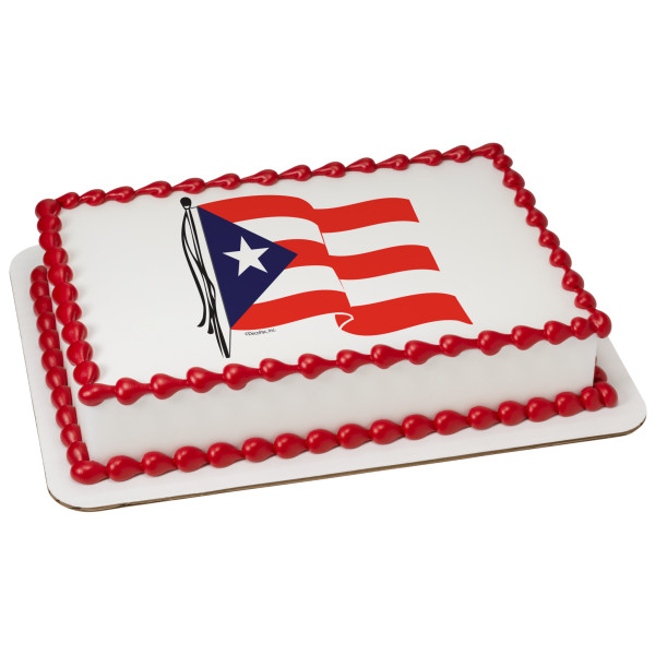 Puerto Rican Flag PhotoCake® Edible Image®