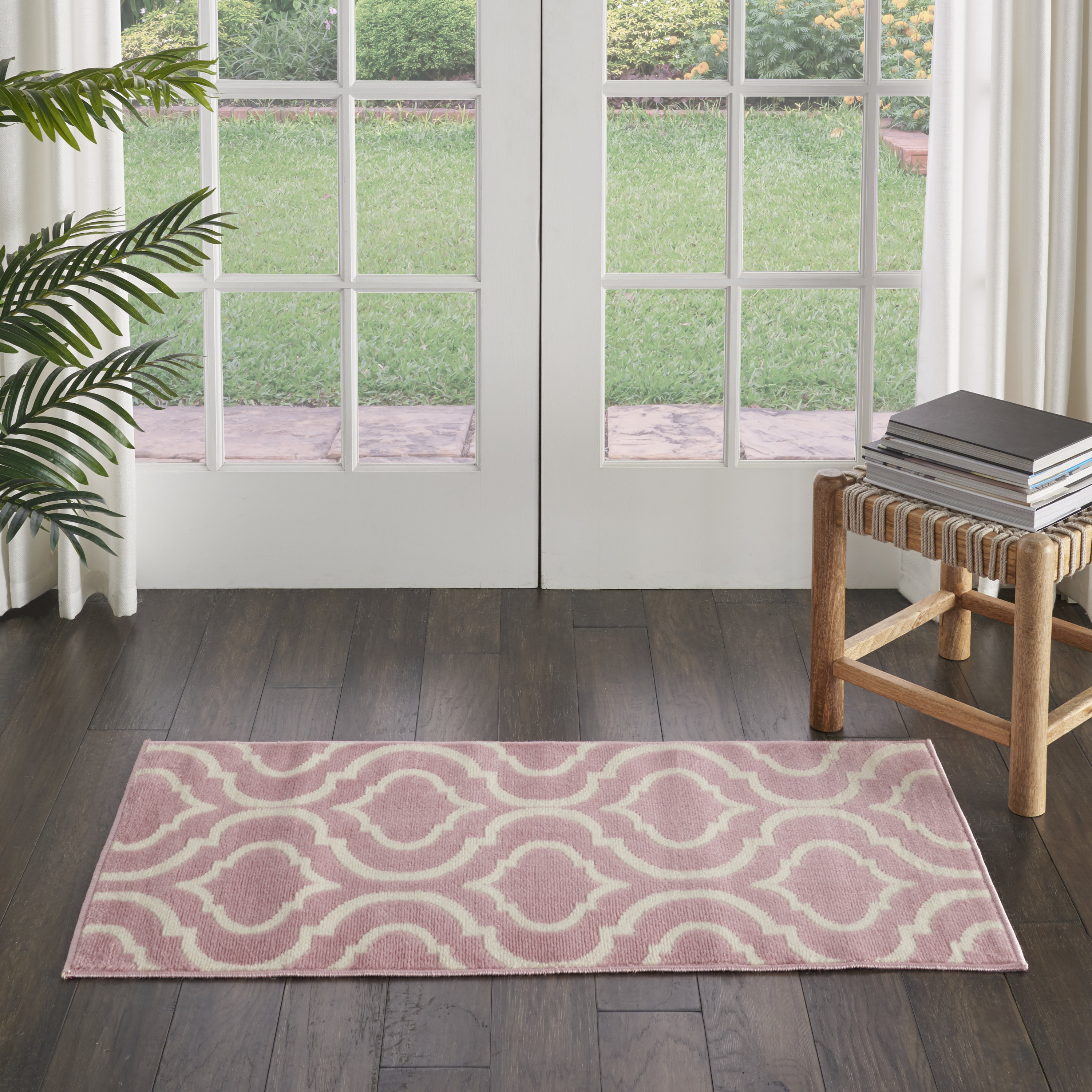 Nourison Jubilant 2' x 4' Pink Contemporary Indoor Rug