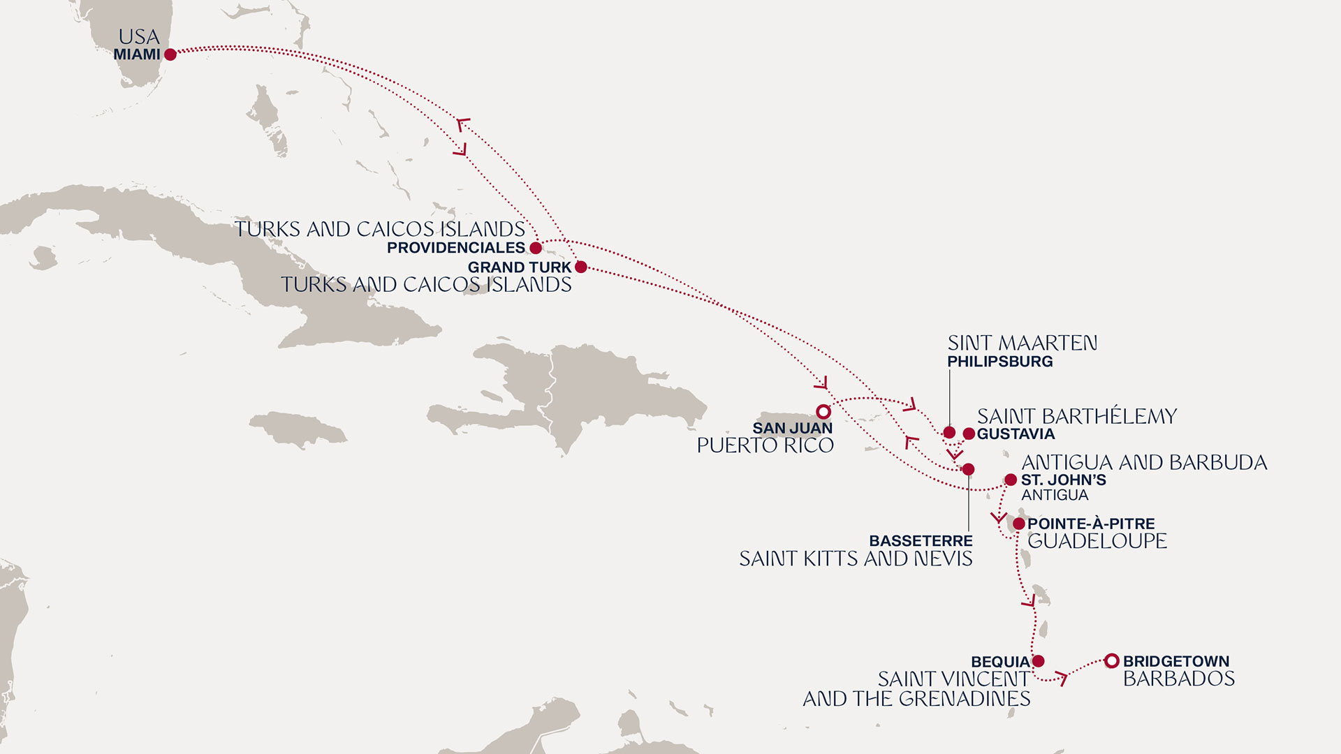 Itinerary map