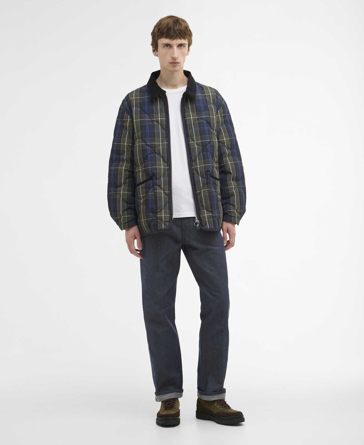Barbour x ARKET Tartan Quilted Jacket image number 1