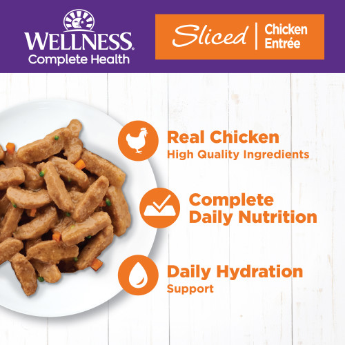 The benifts of Wellness Complete Health Sliced Sliced Chicken Entree
