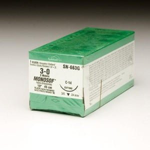Covidien SUTURE, MONOSOF BLK 3-0 18" C-14 122Q (36/BX)