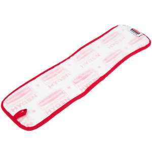 Rubbermaid Commercial, HYGEN, Microfiber Hook & Loop Mop, 18"W, Red