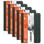 Canson Graduate Sketch & Notes Art Book Dark Gray Hard Cover Binding 92 Sheet 5.5x8.5  inch Pack of 5