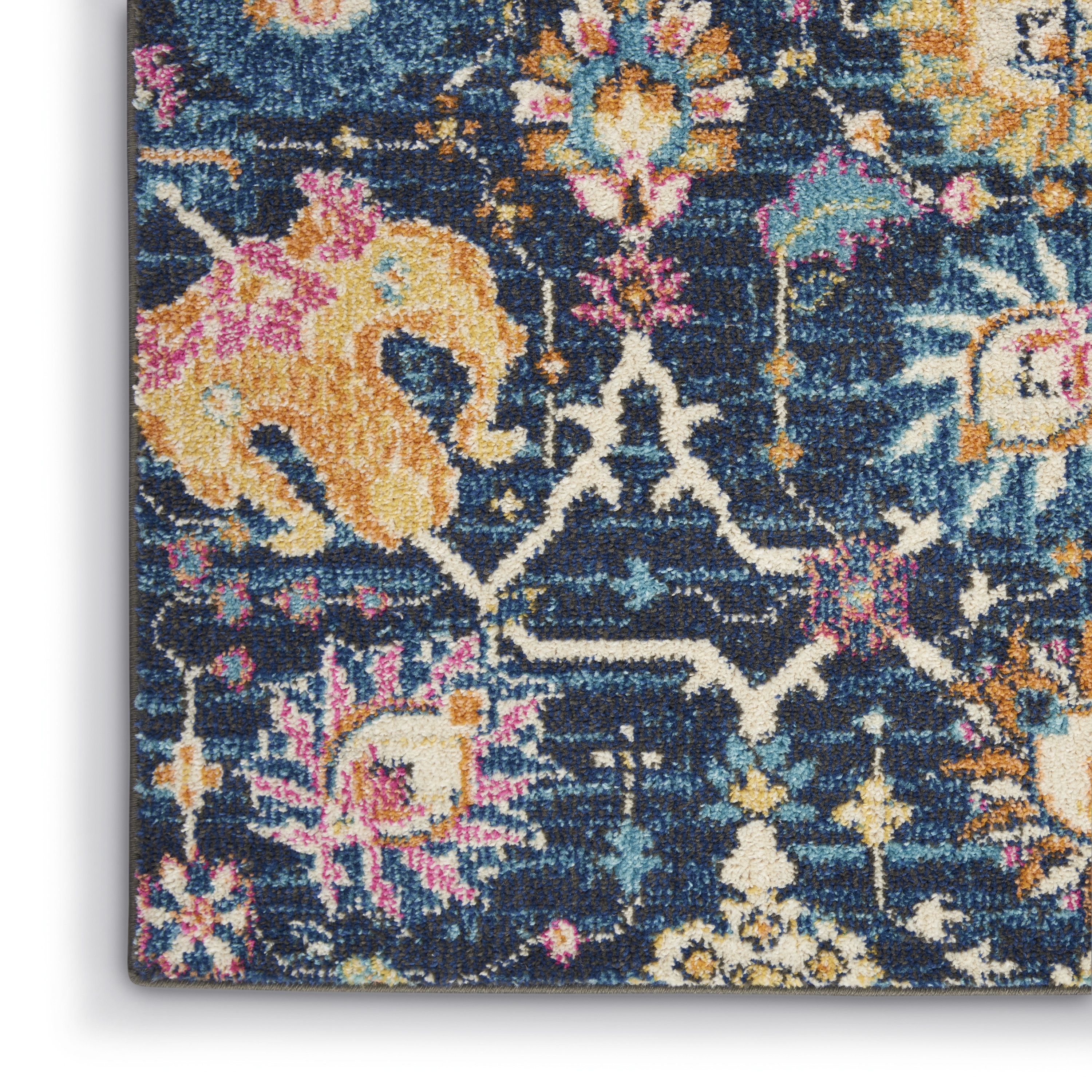 Nourison Passion 6'7" x 9'6" Navy Bohemian Indoor Rug