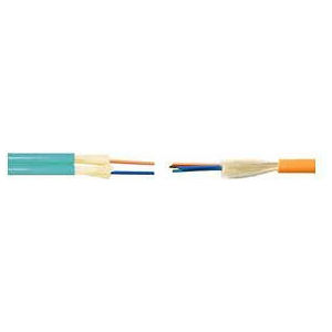 34002NG01 - Fiber Optic Cable, Multimode - OM3, 2-Fiber, Tight Buffered, Plenum, Indoor, 900 m, Aqua
