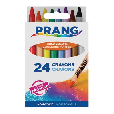 Prang Crayons, Standard Size, Assorted Colors, 24 Count