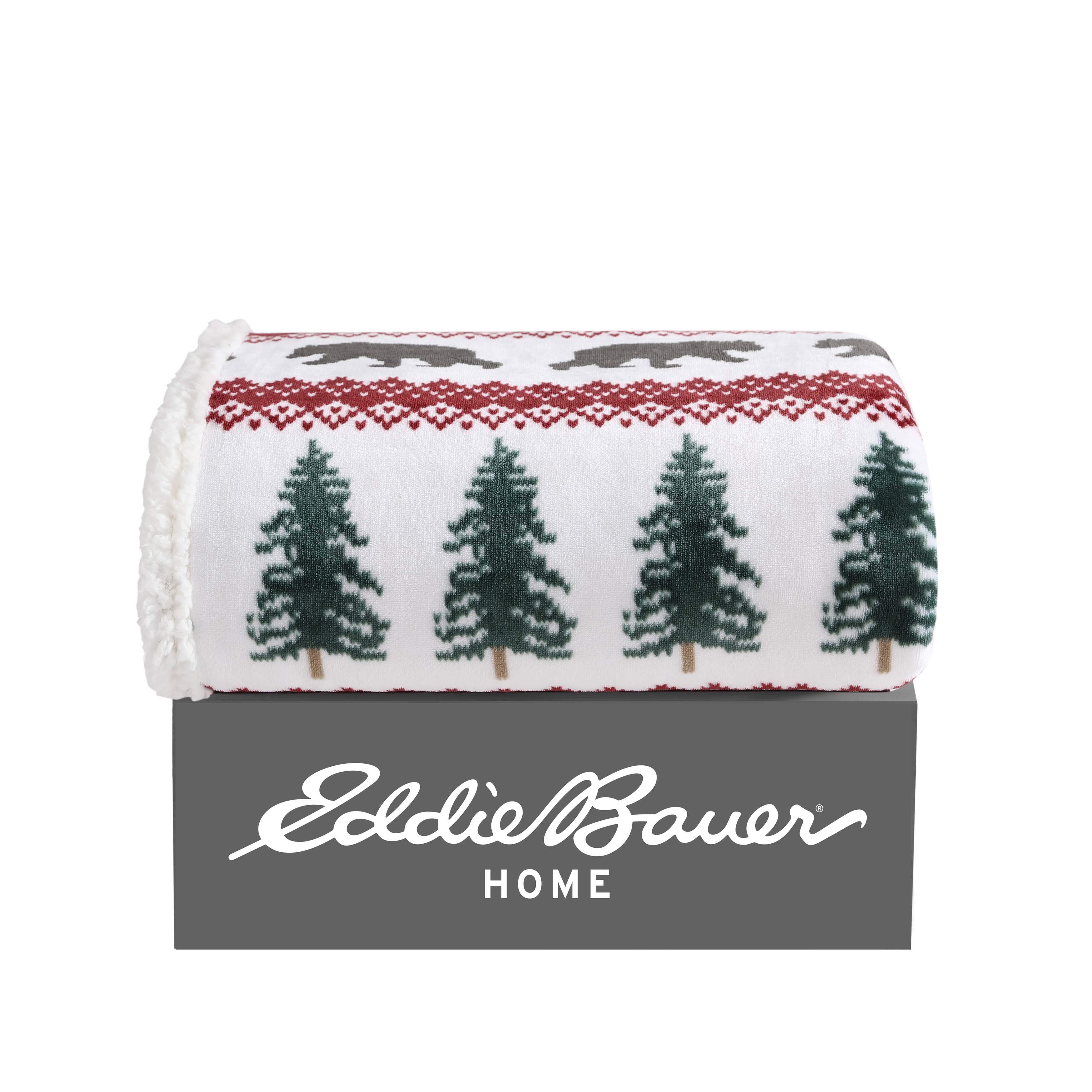 Eddie Bauer Plush-Fleece Throw Blanket