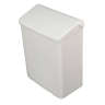 Impact, Plastic Bottom Drop Sanitary Napkin Receptacle, White