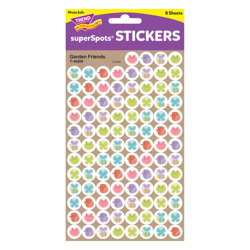 Garden Friends superSpots® Stickers, 800 Count