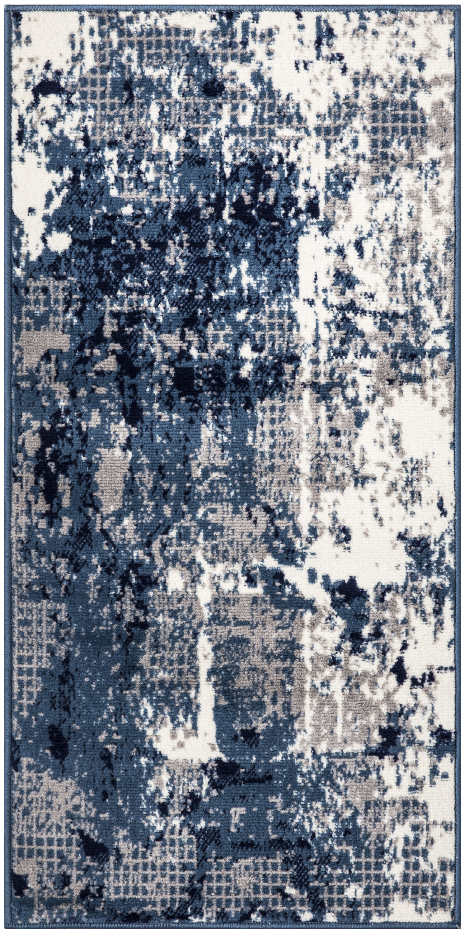 Nourison Grafix 2' x 4' Navy Blue Modern Indoor Rug