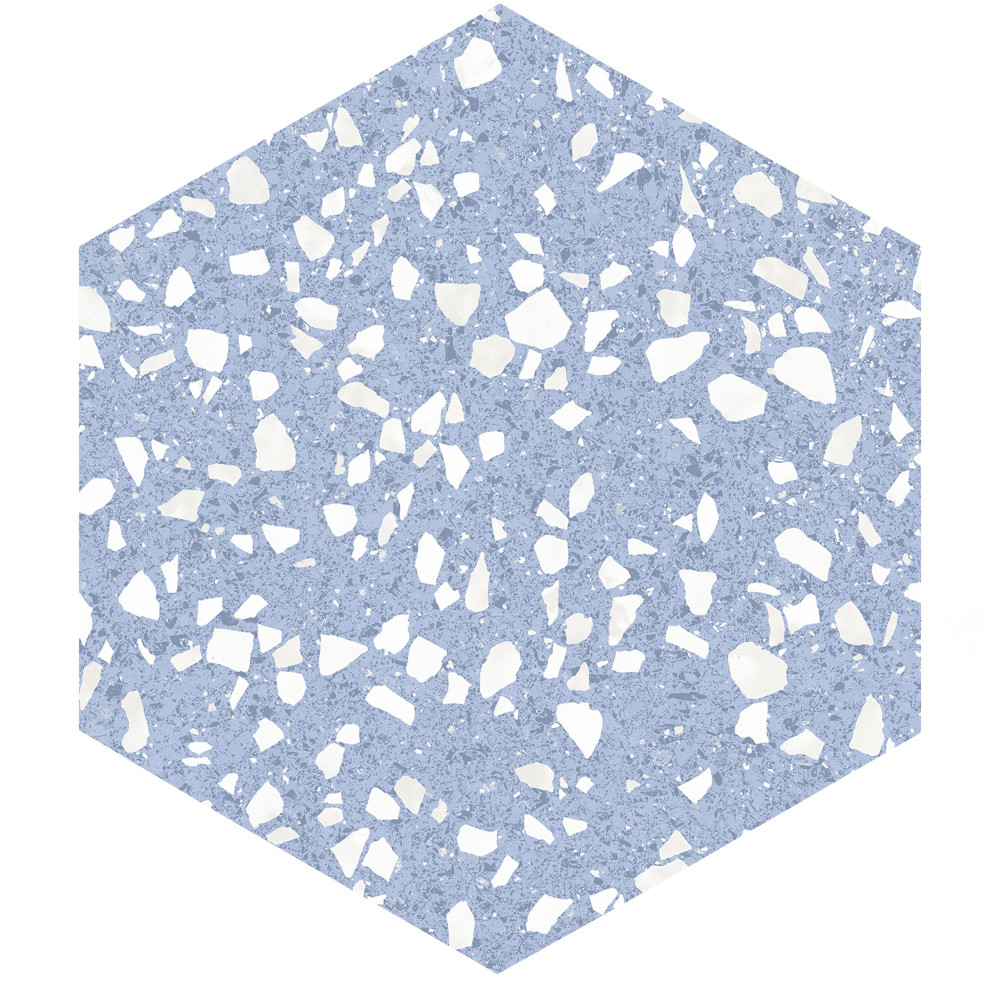 Venice Hex Sky 8-5/8 in. x 9-7/8 in. Porcelain Floor and Wall Tile