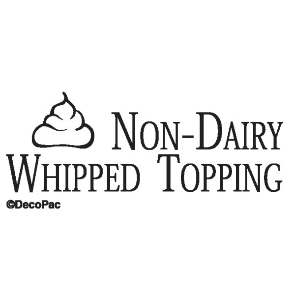 Non-Dairy Whipped Topping Promotional Label