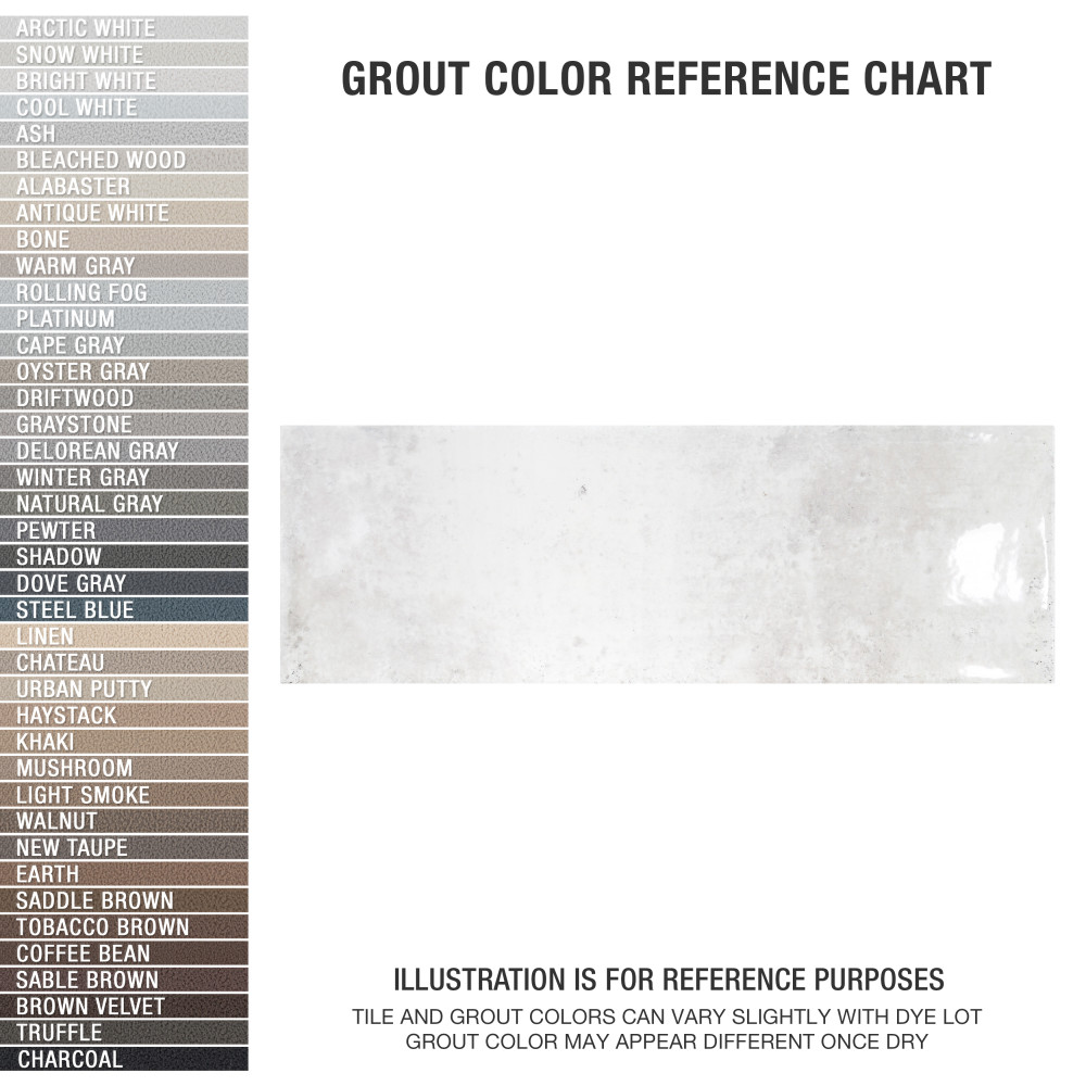 Forever White 5-7/8 in. x 15-3/4 in. Ceramic Wall Tile