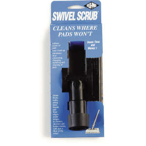 Carlisle, Flo-Pac, 8in, Swivel Scrub Heavy-Duty General Use, Nylon Bristles, Blue