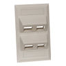 iStation™ Angled Faceplate, Flush Mount, 4-Port, Ivory