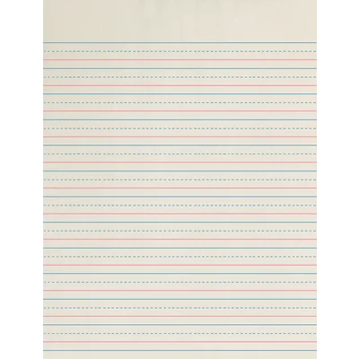Zaner-Bloser  Newsprint Handwriting Paper, Dotted Midline, Grade 2, 1/2 in x 1/4 in x 1/4 in ruled 8
