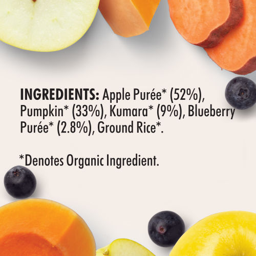  Wattie's® Organic Apple, Pumpkin & Kumara with Blueberries 120g 6+ months 