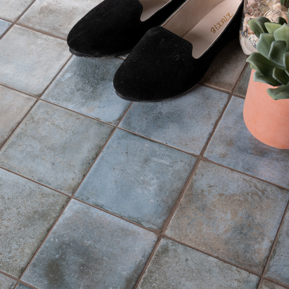 Kings Etna Blue 13.13x13.13 Square Ceramic Floor and Wall Digital Pattern