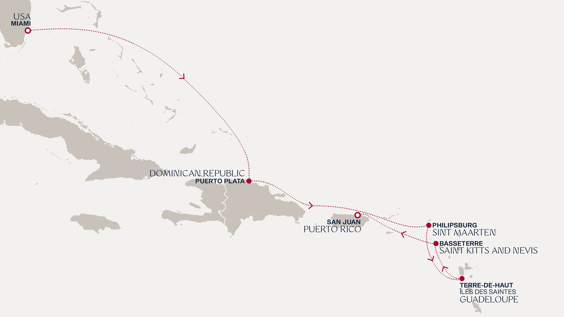 Itinerary map