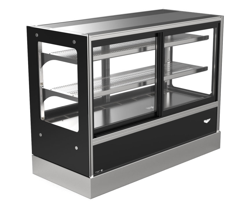 48-inch-wide 120-volt cubed-glass countertop Refrigerated deli display case with self-serve and rear access
