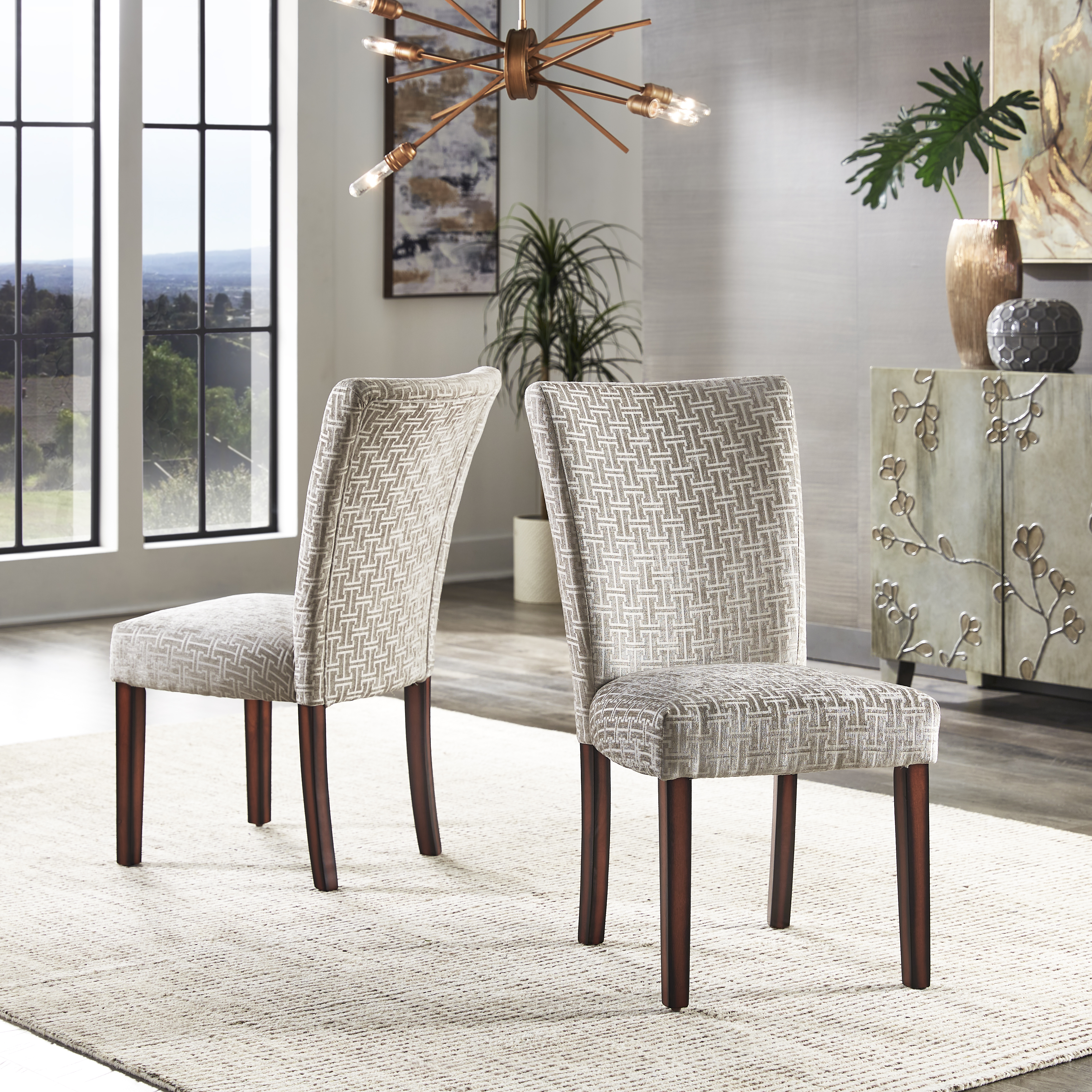 Print Parsons Dining Side Chairs (Set of 2)