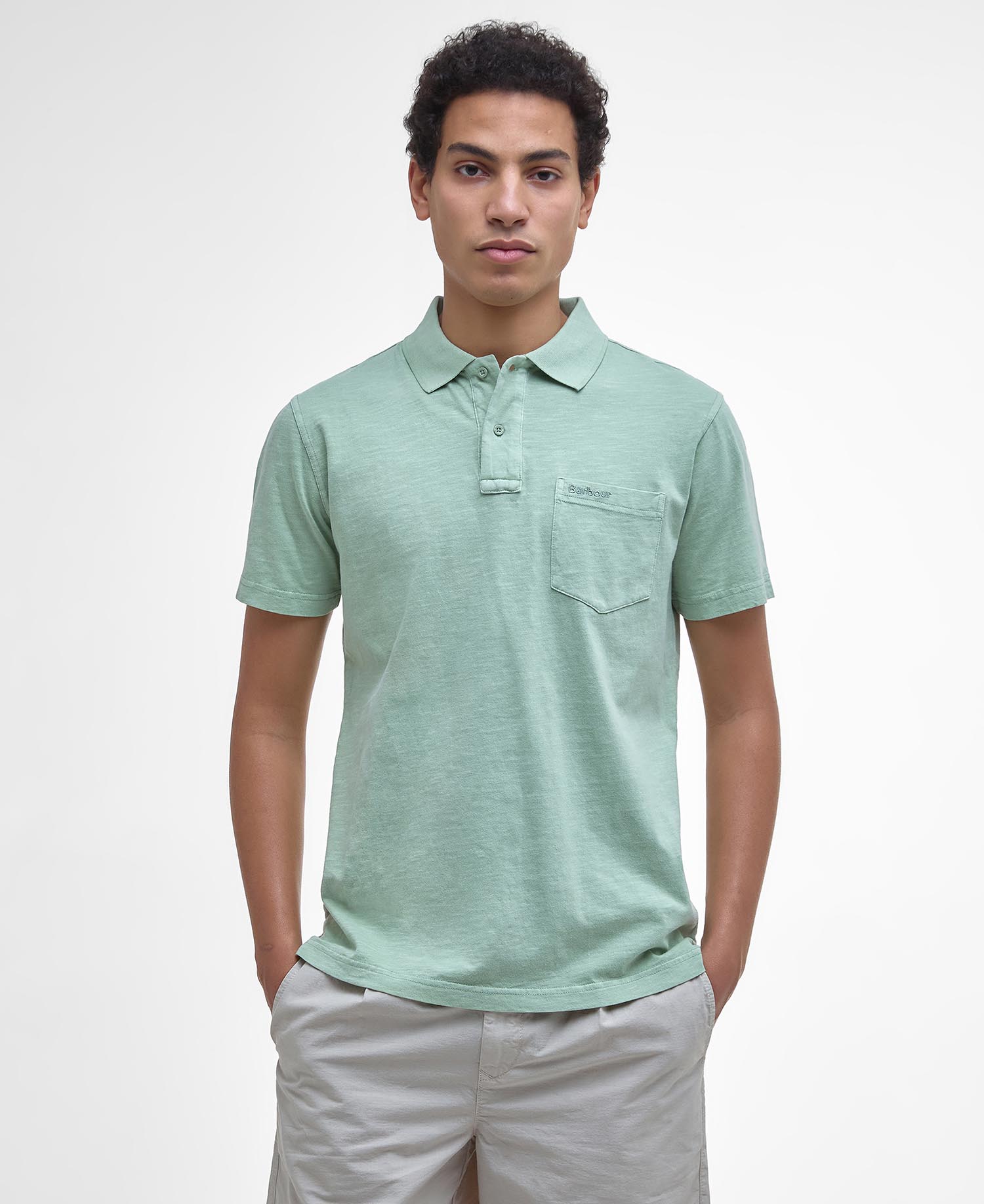 Pigment Dye Slub Polo Shirt image number 0