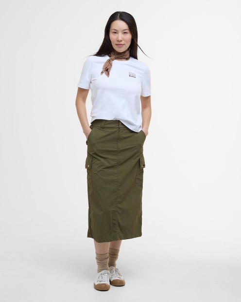 Penshaw Cargo Midi Skirt Fern