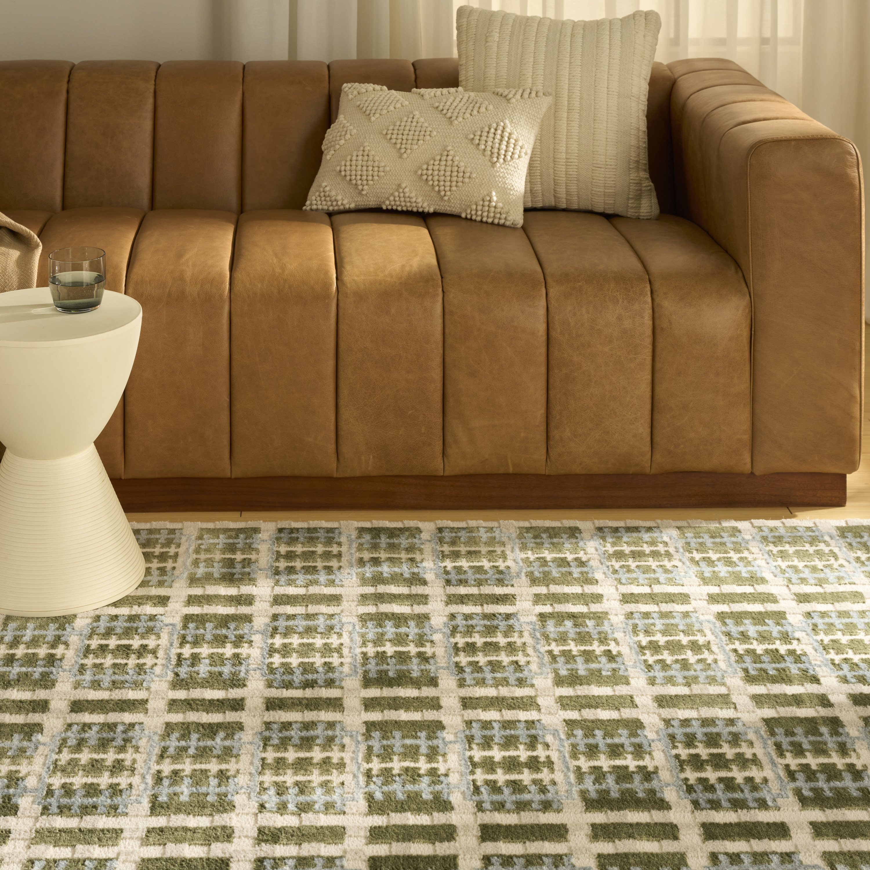 Nourison Nordic 5' x 7' Blue Green Modern Indoor Rug