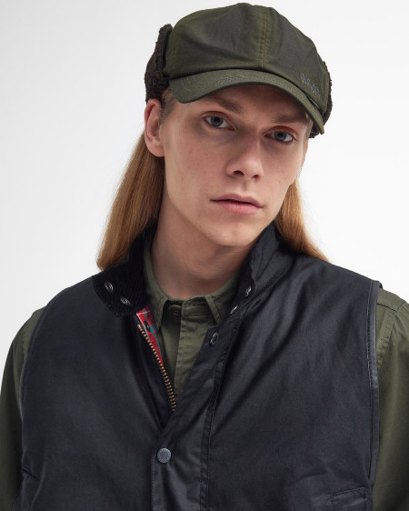Cappello cerato in stile aviatore – Barbour x Baracuta