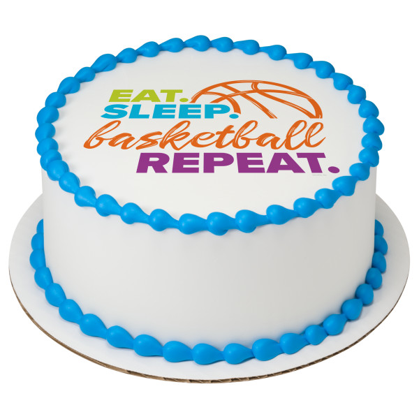 Eat, Sleep, Basketball, Repeat PhotoCake® Edible Image®