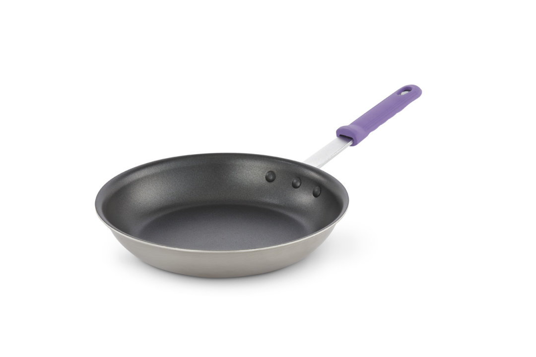 8-inch Tribute® 3-ply frying pan with Ceramiguard® II nonstick coating and purple silicone handle