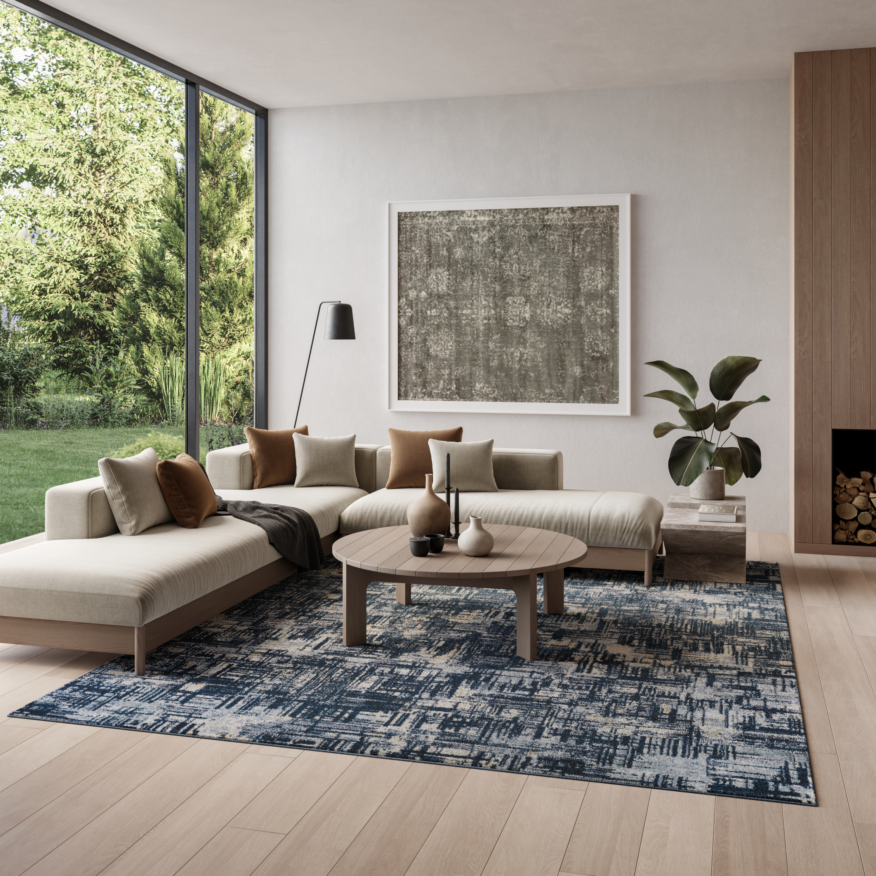 Nourison Dekor 7'10" x 9'10" Slate Modern Indoor Rug