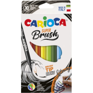 Super Brush Washable Felt Tip Pens - 10 Pieces