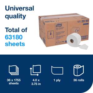 Tork, T11 OptiCore, 1 ply, 3.75in Bath Tissue