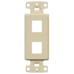 NetSelect Products, Plate Decorator Frame, Keystone, 2-Port, Electric Ivory