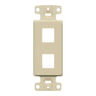 NetSelect Products, Plate Decorator Frame, Keystone, 2-Port, Electric Ivory