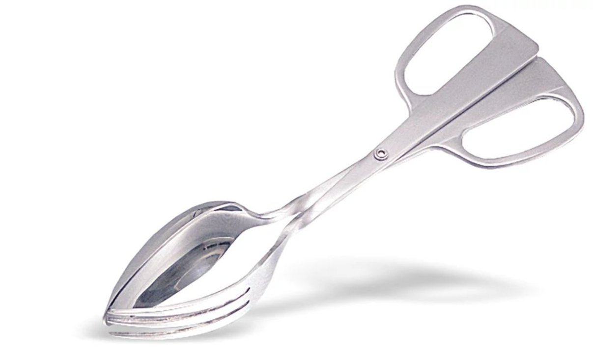 Scissor salad tongs 26.5 cm stainless steel