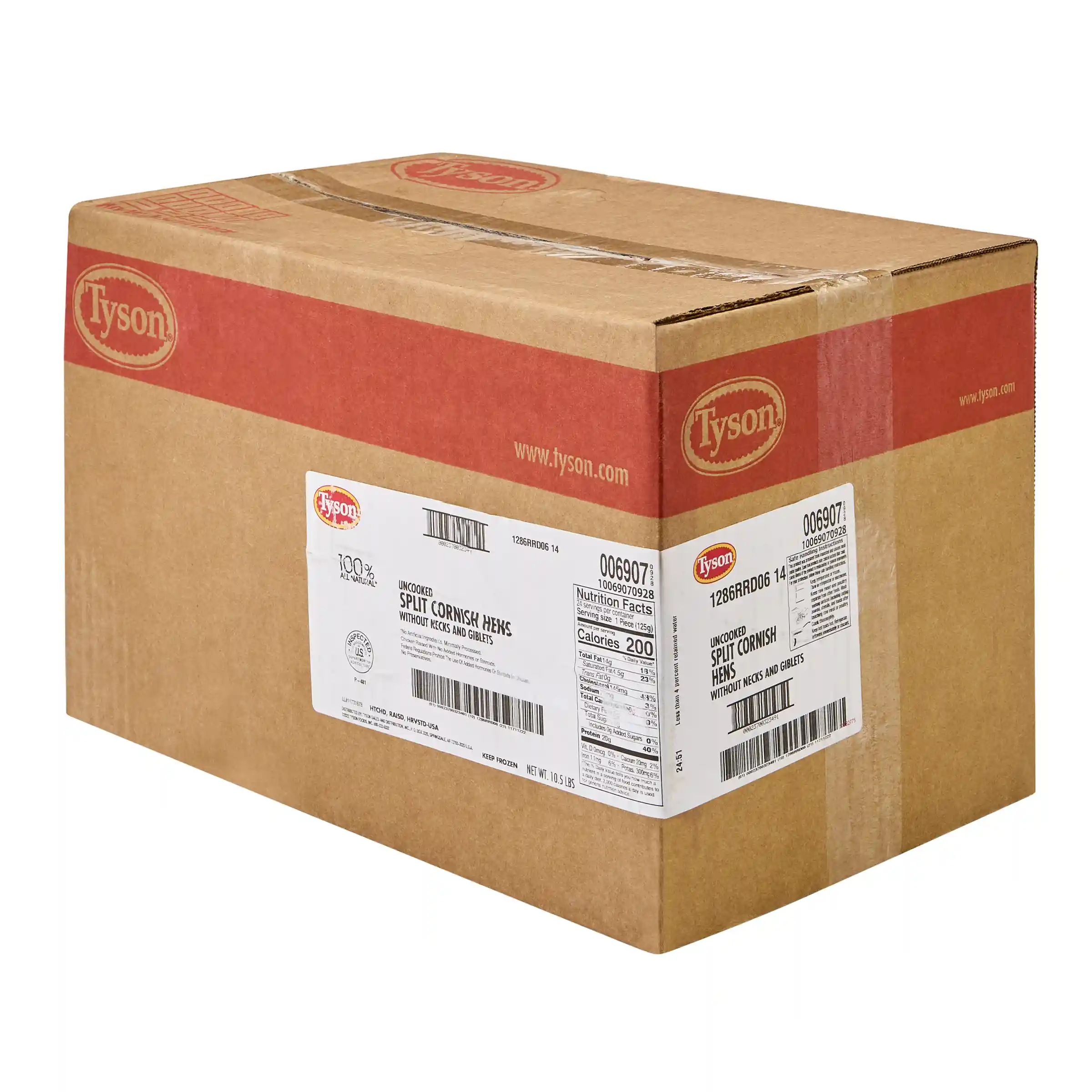 Tyson® Uncooked Split Cornish Hens, 24 Pieces per case, 10.5 Lbs. _image_5