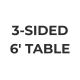 3-Sided Cover for 6ft Tables