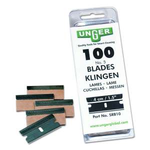 Unger, 1.5", Safety Scraper Replacement Blades, 100/Case