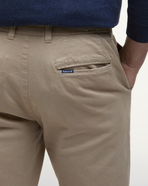 Washed Stretch Regular Trousers Washed Stone