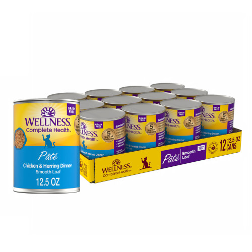 Wellness Complete Health  Pate Chicken & Herring Dinner Smooth Loaf Front packaging