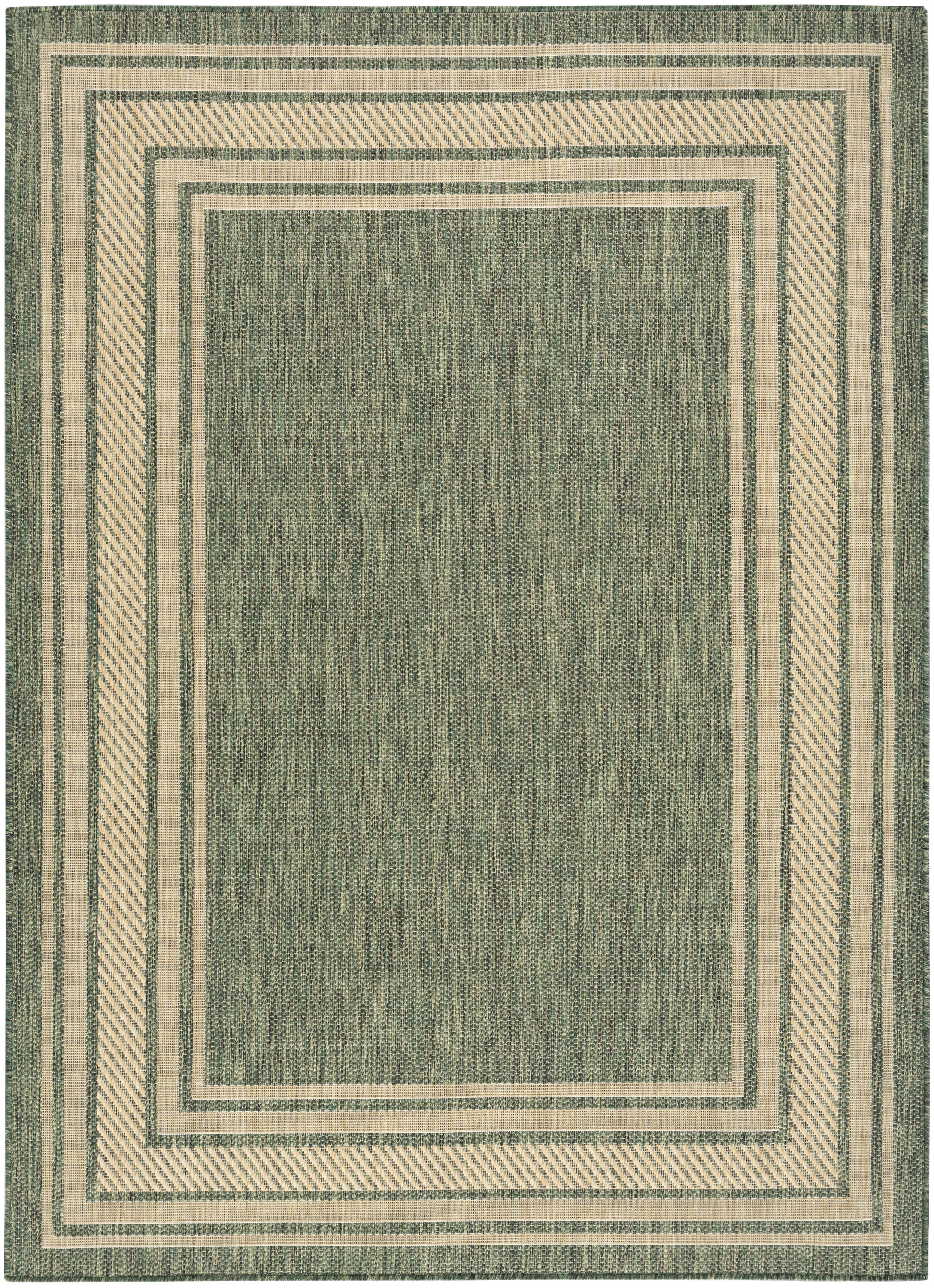 Nourison Horizon Indoor/Outdoor 4' x 6' Green Modern Rug