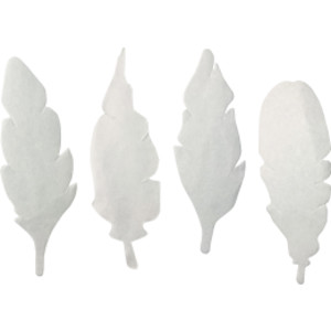 Color Diffusing Paper Feathers, Pack of 80