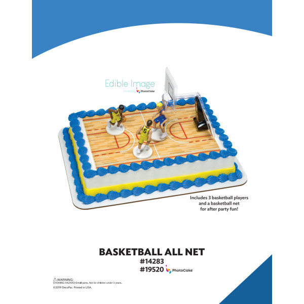 Basketball All Net The Magic of Cakes® PhotoCake® Enhanced Background Page