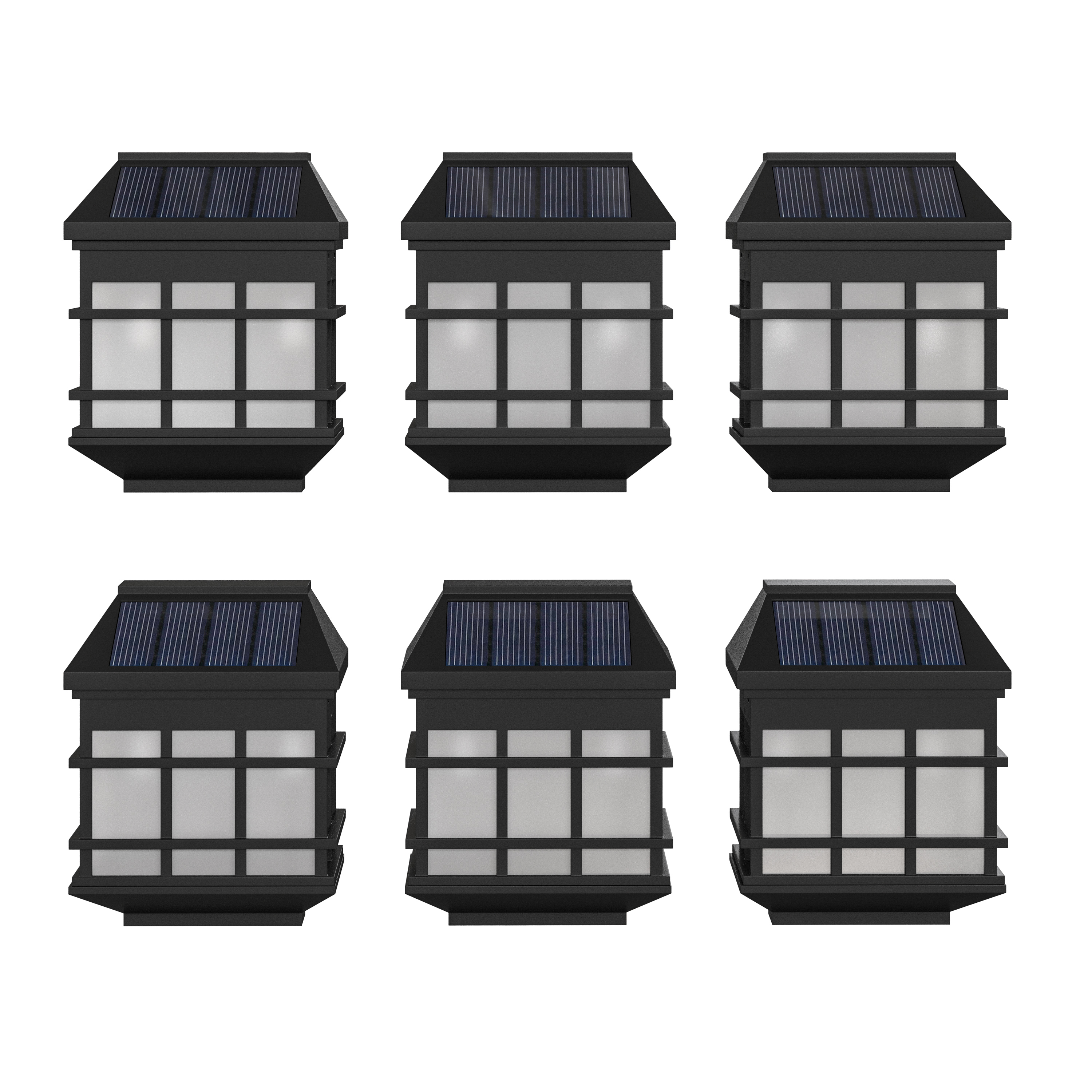 Caan Set of 6 Brown Solar Deck and Fence Lights, Decorative Outdoor Solar Pow... - Picture 3 of 22