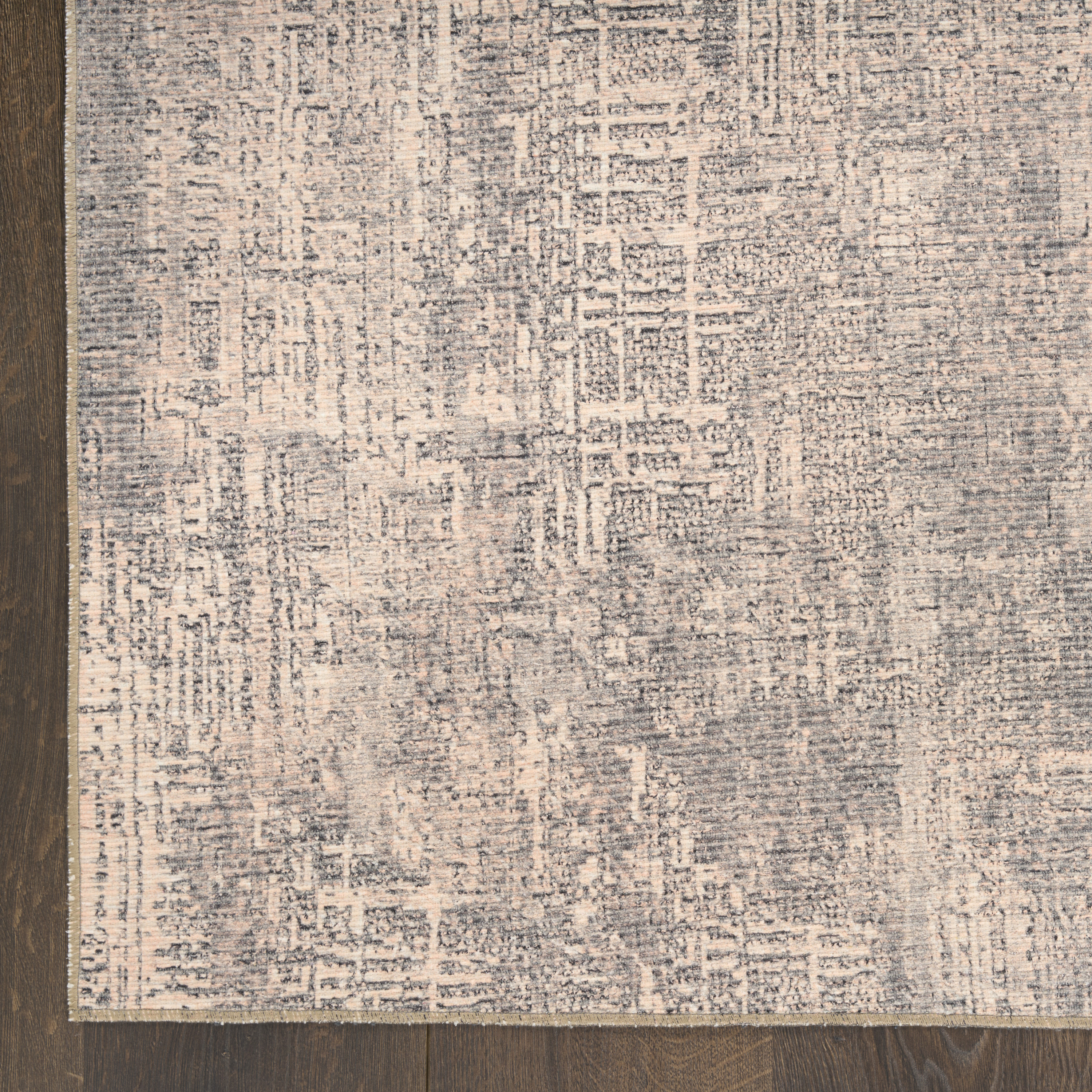 Nourison Botanical Washables 2' x 6' Taupe Modern Indoor Rug
