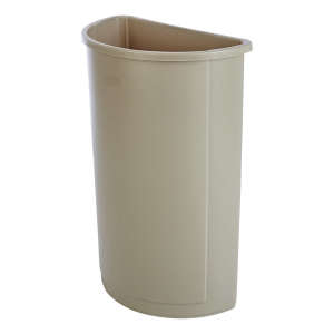 Rubbermaid Commercial, Untouchable®, 21gal, Resin, Beige, Round, Receptacle