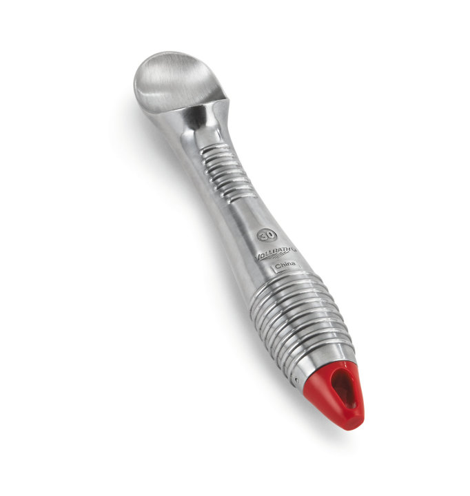 1-ounce aluminum ice cream scoop with red end